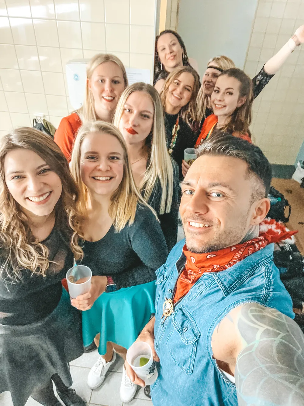 Selfie mit der Gruppe nach der Show